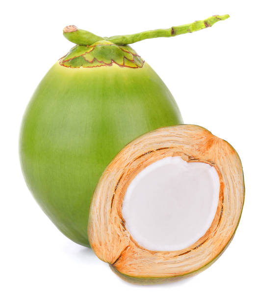 istock green coconut isolated on white background 1454942262