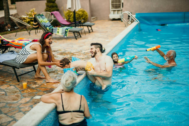 Great family day in the pool