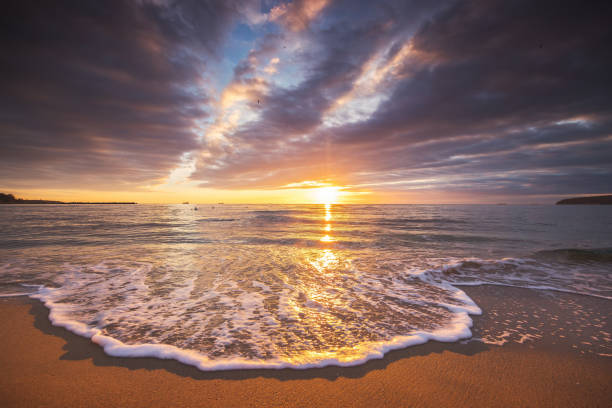 Beautiful sunrise over the sea