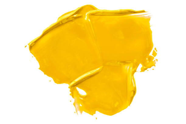istock Shiny yellow brush isolated on white background. 1454947882