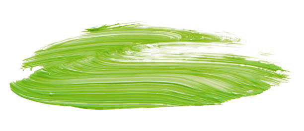 istock Lime green brush isolated on white background. lime green brush 1454947894
