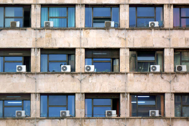 Large office building exterior in Bucharest, Romania