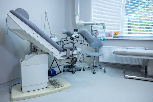 istock Medical equipment in a modern doctors office 1454954096