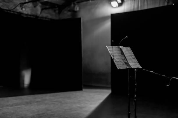 istock Greyscale shot of sheet of note in a hall 1454960829