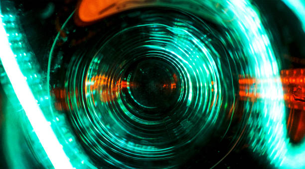 istock Abstract retro green & orange-ish lights 1454960993