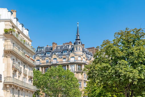 Paris, beautiful buildings, place de la Nation in the 11e district