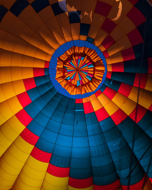 istock Low angle shot of a hot air balloon 1454964153