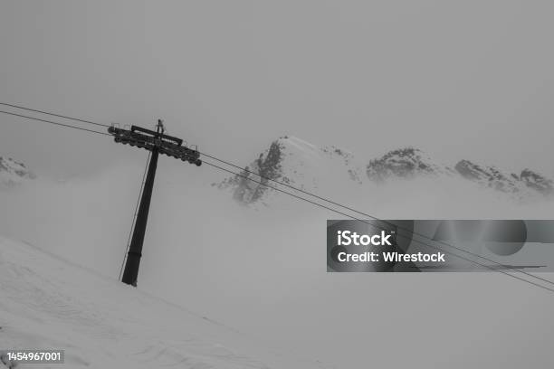 Taking A Stroll Through The Snow Stock Photo - Download Image Now - Black And White, Fun, Horizontal