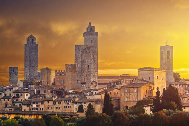 istock San Gimignano cityscape at sunset 1454967048