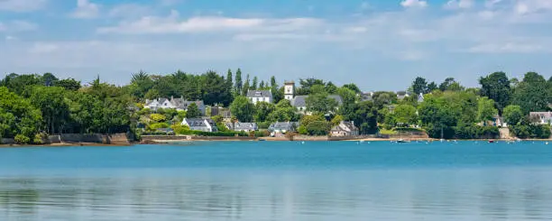 Photo of Brittany, Ile aux Moines island in the Morbihan gulf, the church