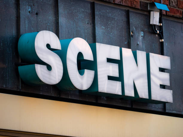 istock Closeup shot of white sign 