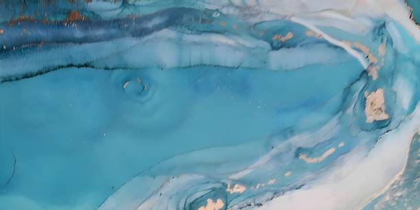istock Close-up marble texture background with golden details 1454968866