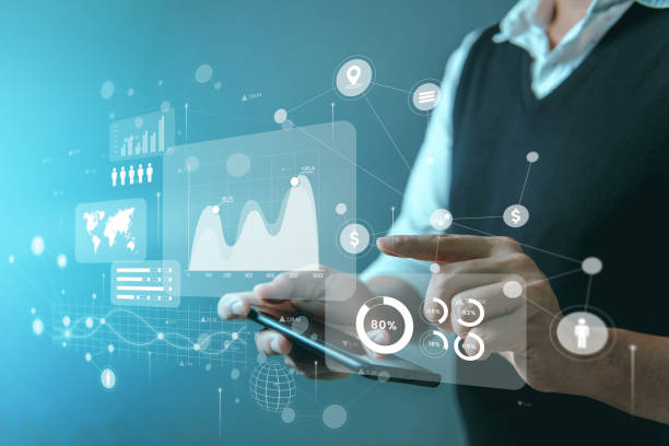 istock business intelligence and big data analysis technology with chart and graph icons on a digital screen interface. Innovation in statistics and analytics. Insights and predictions. 1454974127