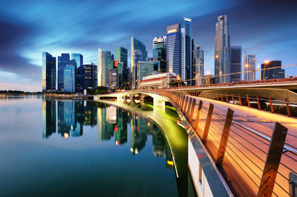 istock Singapore skyline with skyscraper - Asia 1454974510