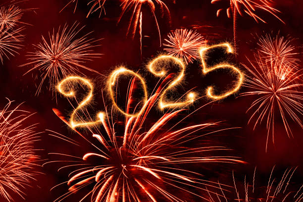 istock Sparkling New Year 2025 with fireworks 1454976153