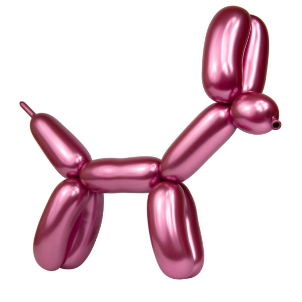 istock Craft festive balloon dog twisting modeling isolated on the white background 1454976434