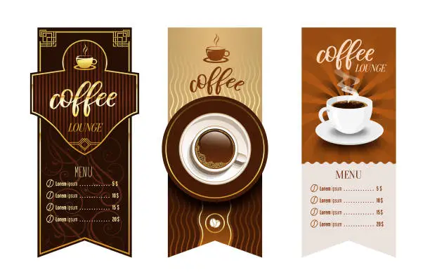 Vector illustration of Coffee poster internet and social media promotion template. Advertising, advertising banner, product marketing