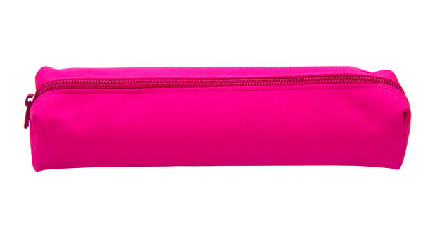 istock Pen pencil long leather case for school isolated on the white background 1454978012