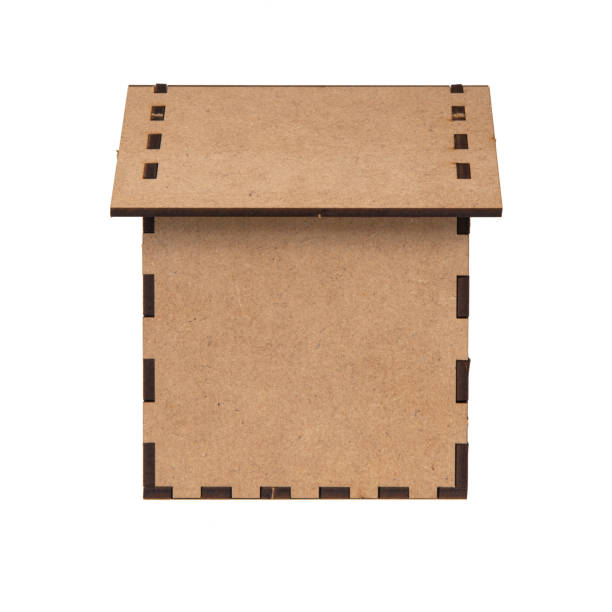 istock Wooden decorative house model isolated on the white background 1454978065