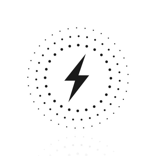 ilustrações de stock, clip art, desenhos animados e ícones de wireless charging. icon with reflection on white background - alta voltagem
