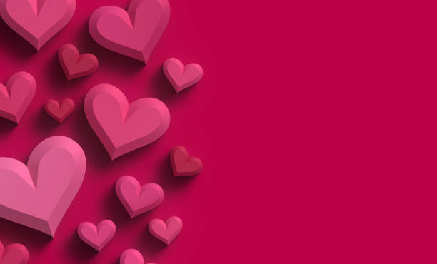 Valentine's Day Heart Background Edge stock photo