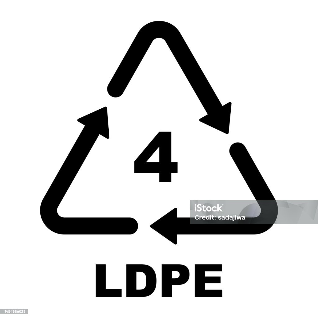 Plastic recycling code symbol. LDPE recycling symbol for plastic, simple flat icon vector Arrow Symbol stock vector Plastic recycling code symbol. LDPE recycling symbol for plastic, simple flat icon vector Arrow Symbol stock vector