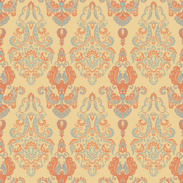 istock Vintage floral seamless patten. Classic Baroque wallpaper. seamless vector background 1454991114