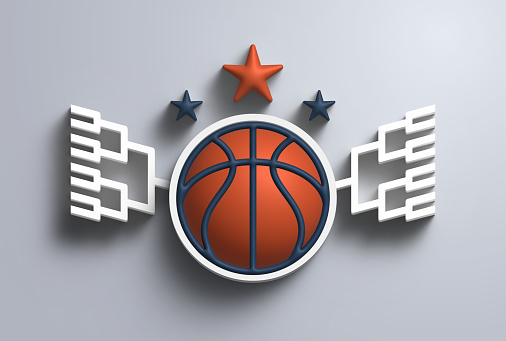 Basketball tournament championship concept symbol.