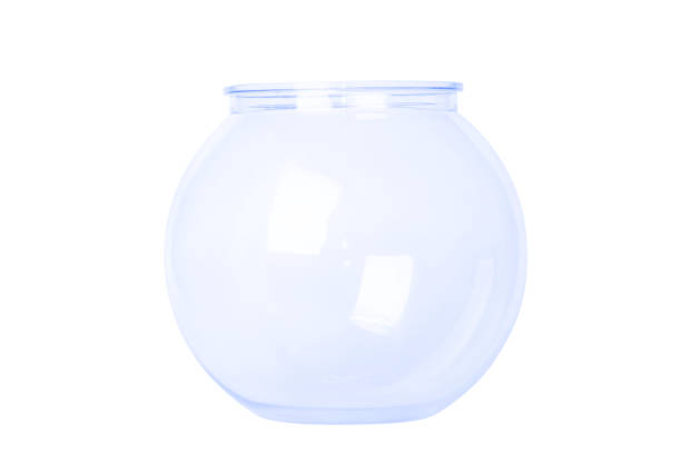 Glass container for lemonade or punch. Made of blue glass or plastic. Empty. isolated.