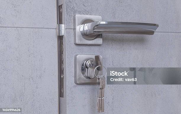 Door Lock Stock Photo - Download Image Now - Apartment, Architecture, Building Entrance