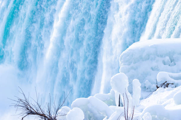istock Foamed Niagara falls and snow in the winter 1454995764