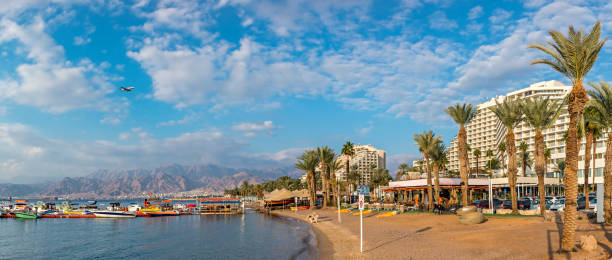 istock Sandy beach of the Red Sea in Eilat 1454996166