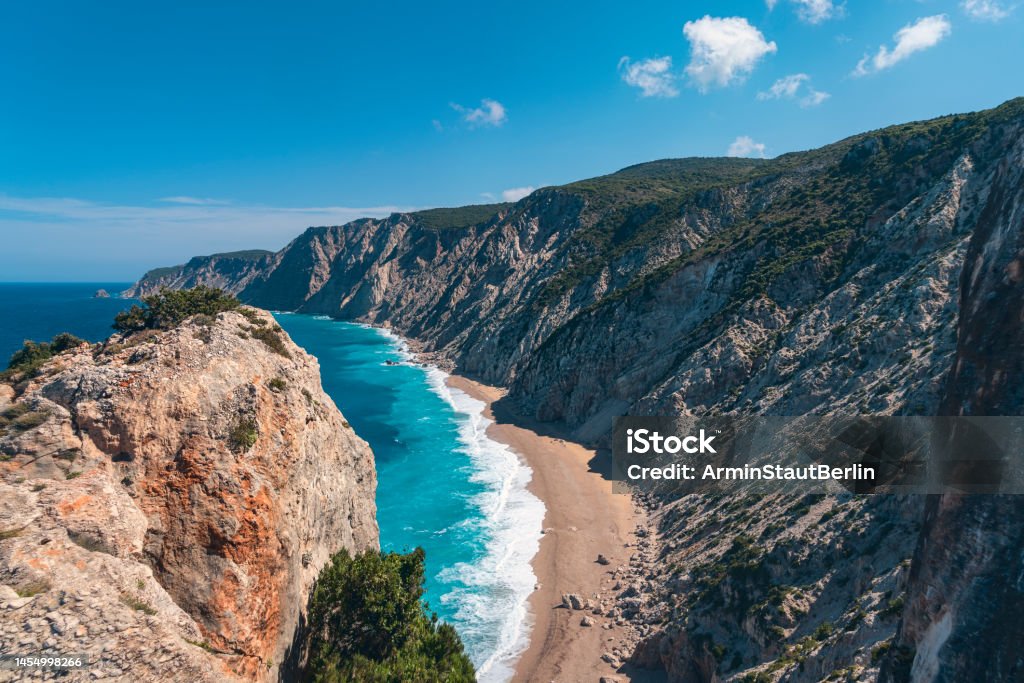 Ammos beach on Kefalonia Greece Kefalonia Stock Photo