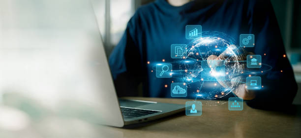 istock AI learning and business artificial intelligence, modern , transformation of ideas and the adoption of technology in business in the digital age, enhancing global business capabilities , Ai. 1454998917