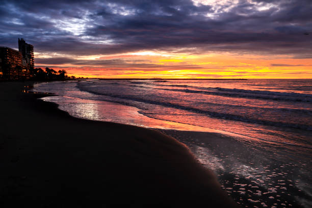 istock Spectacular and colorful sunrise on the beach 1455003017
