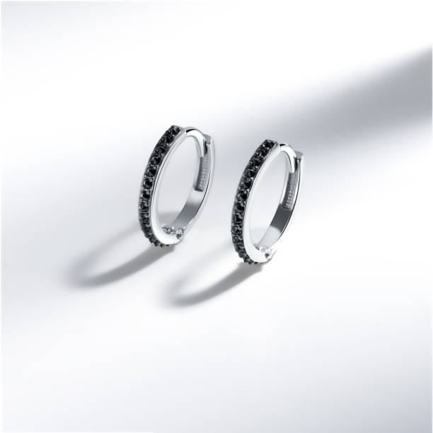 Elegant jewelry set. Jewellery set with gemstones. Jewelry accessories collage. Product still life concept. Ring, necklace and earrings. stock photo