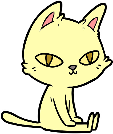 Free download of cartoon cat sitting vector graphics and illustrations,  page 23