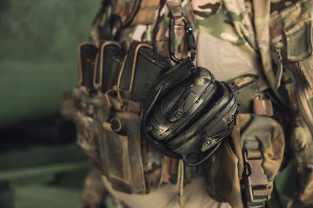istock Close up of a man in military uniform 1455010643