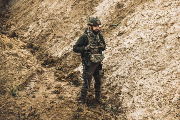 istock Military reconnoiter investigating the place 1455010940