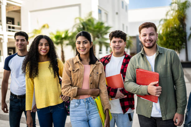 istock Portrait of young students at university 1455012390