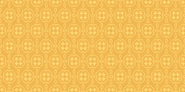 Vector illustration of Yellow texture with decorative ornament. Seamless pattern for background wallpaper design. Vector illustration.