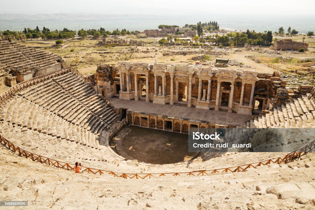 coliseum roman empire at pamukkale Admiration Stock Photo