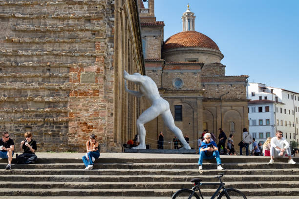 Outdoor statue in the Piazza della Signoria, Loggia dei Lanzi, Florence, Tuscany, Italy.