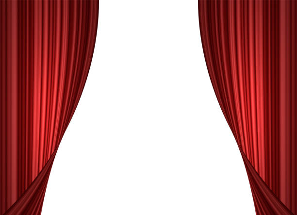 istock Cinema or theater red curtain with a gradient 1455029405