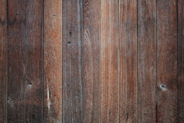 istock Textured background of wooden deck with dark brown board 1455031469