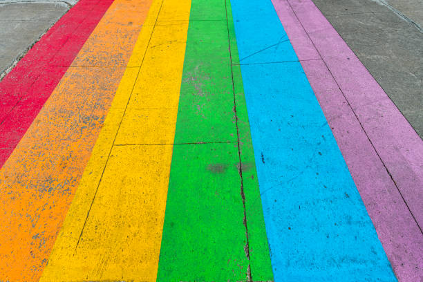 istock gay pride rainbow flag pedestrian walkway in Canada 1455038815