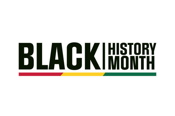 ilustraciones, imágenes clip art, dibujos animados e iconos de stock de febrero es el mes de la historia negra. ilustración vectorial. cartel de vacaciones. - black history