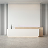 istock Luxury modern reception desk - 3D rendering 1455050853