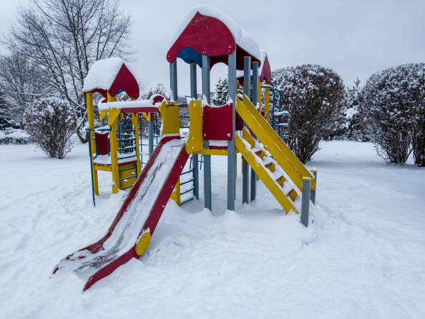 istock Snow covered playground in winter 1455052937