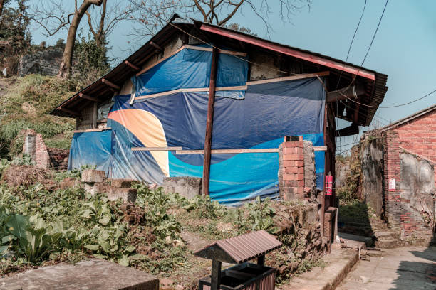 istock Aged house in a sunny rural area 1455055695